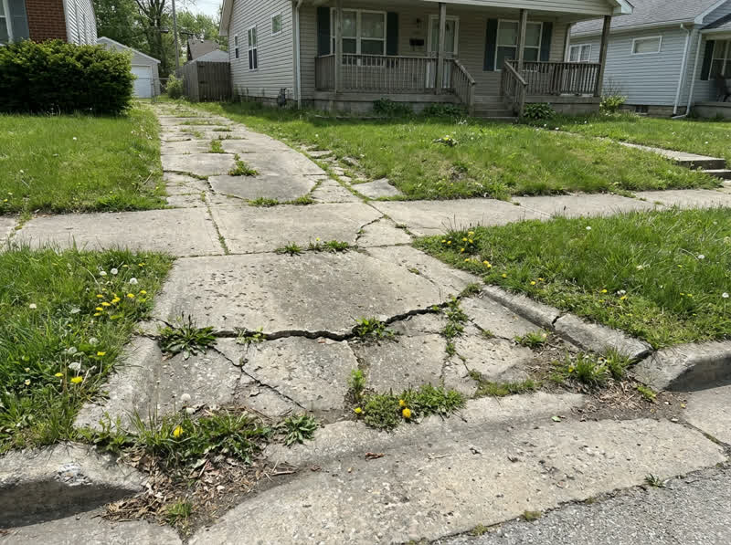 Sidewalk Repair Before